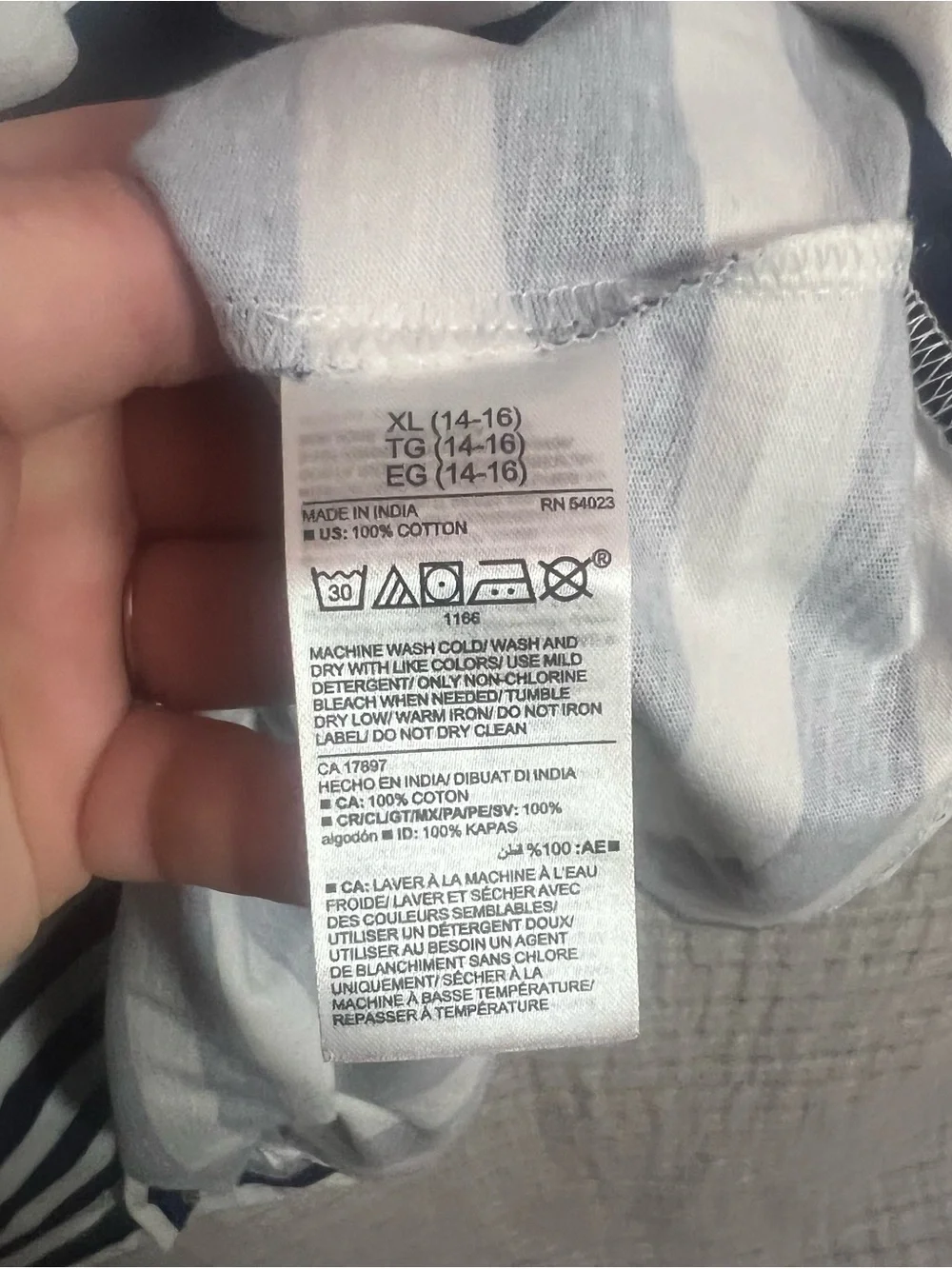 Old Navy Navy and White Striped Casual Cotton Dress